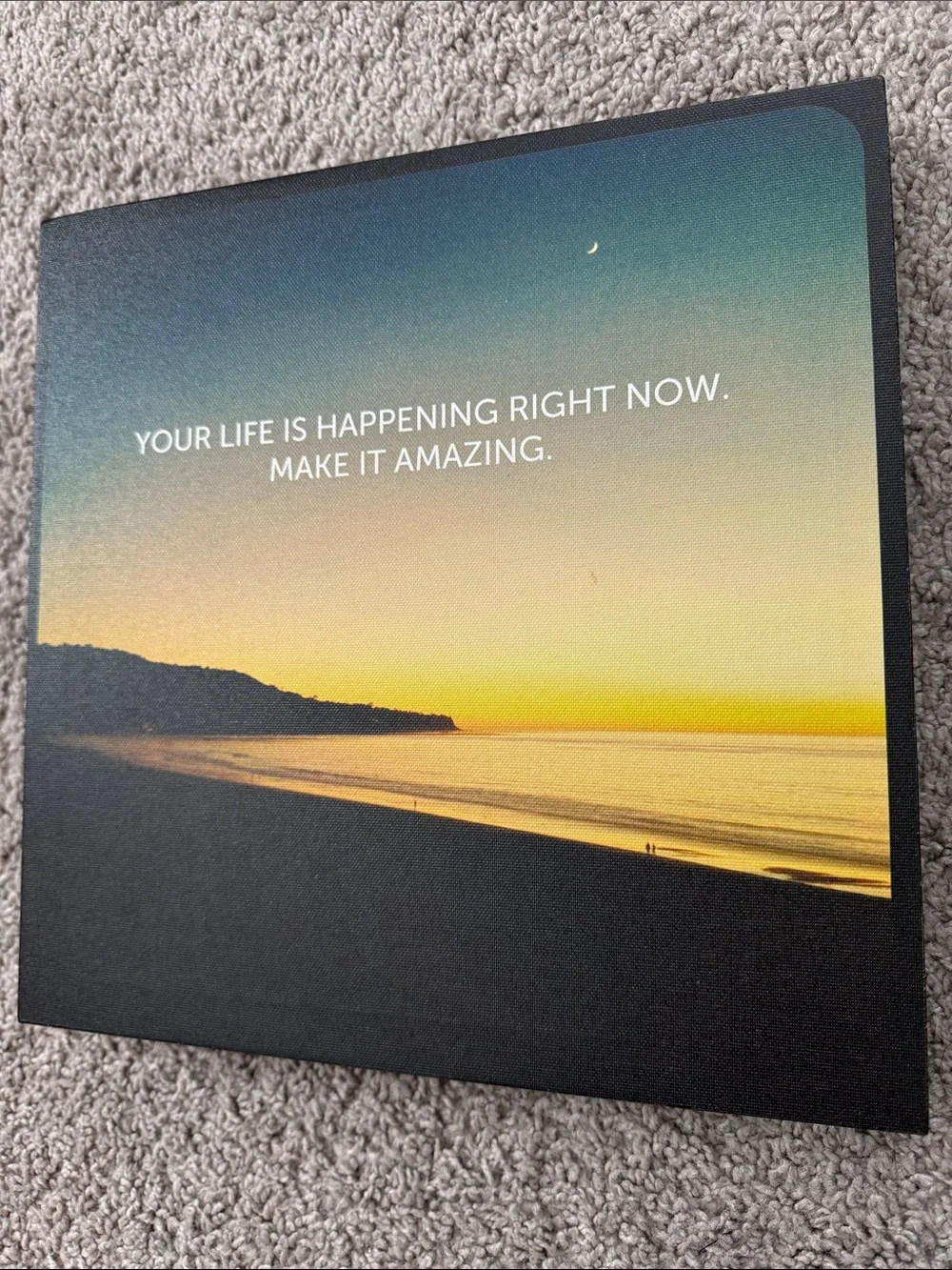 Coastal Motivational Wall Plaque - Yellow & Blue Gradient